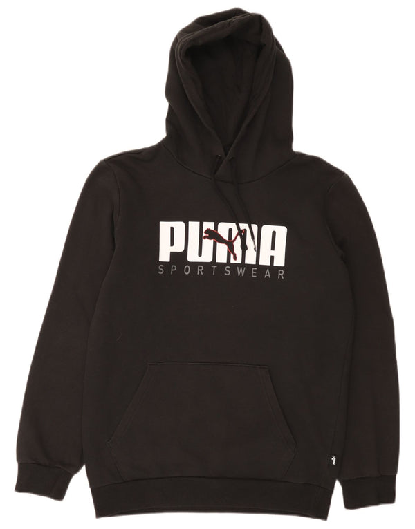 Puma Sudadera con capucha gráfica para hombre XS Algodón negro