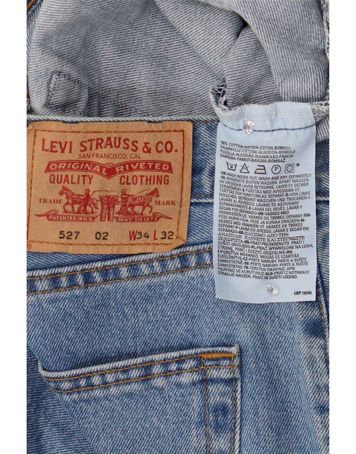 Levi's Hombre 527 Vaqueros Bootcut W34 L32 Algodón Azul