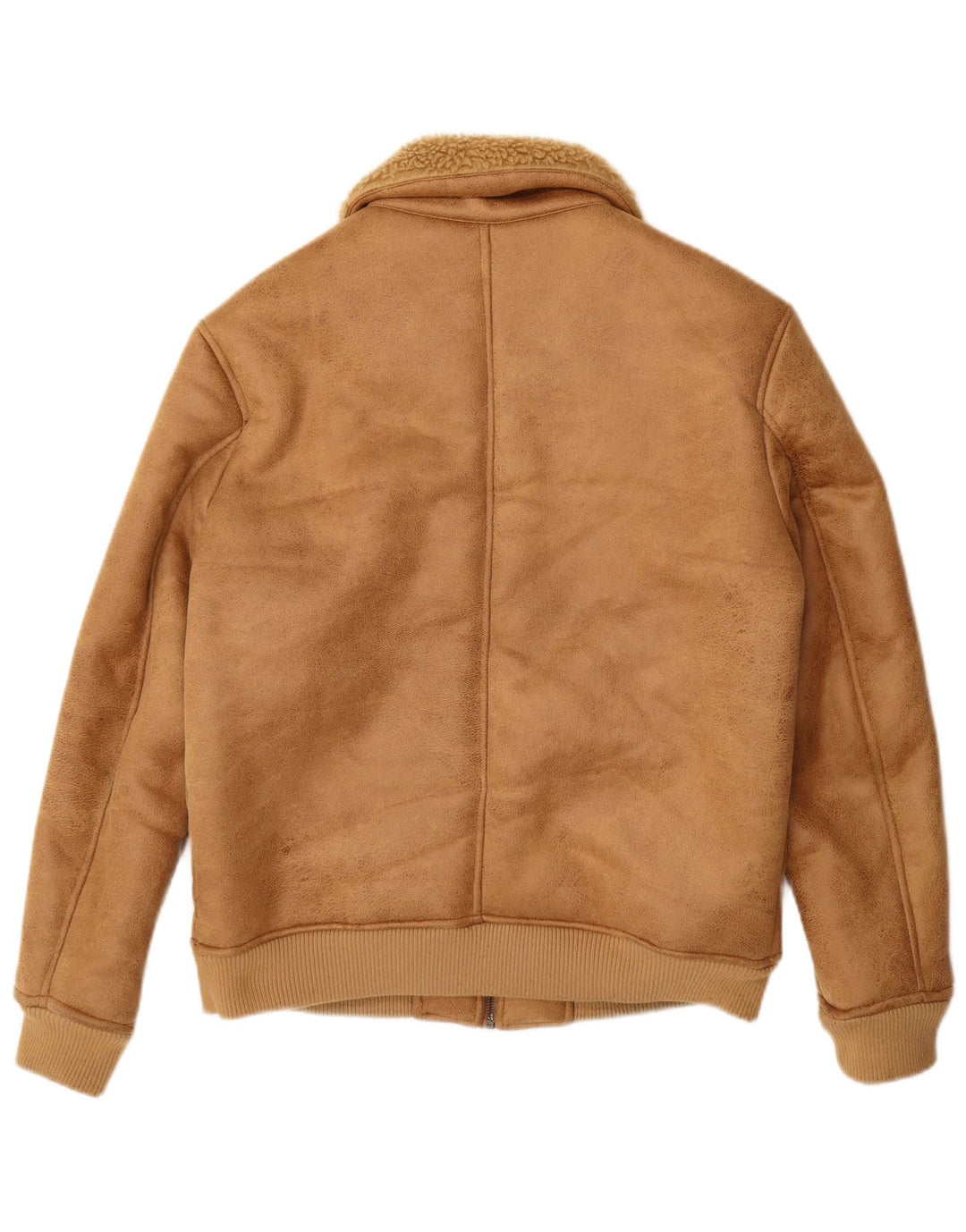 Piombo Chaqueta Sherpa de piel sintética para hombre UK 38 Poliéster beige medio