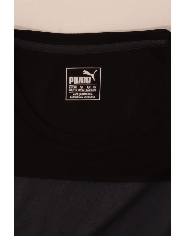 PUMA Camiseta para hombre Top 2XL Black Colourblock