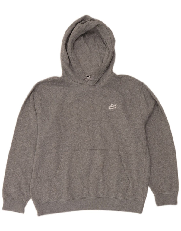Nike Jersey con capucha holgado de algodón moteado en gris medio