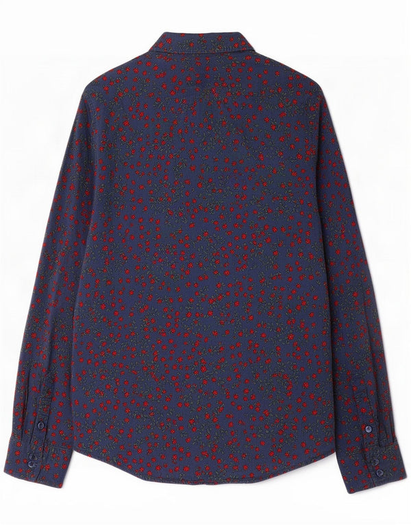 Camisa Benetton para mujer ES 4 XS Algodón floral azul