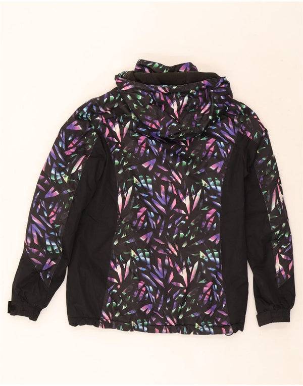 Chaqueta de esquí con capucha para mujer Mountain Warehouse UK 8 Small Black Geométrico