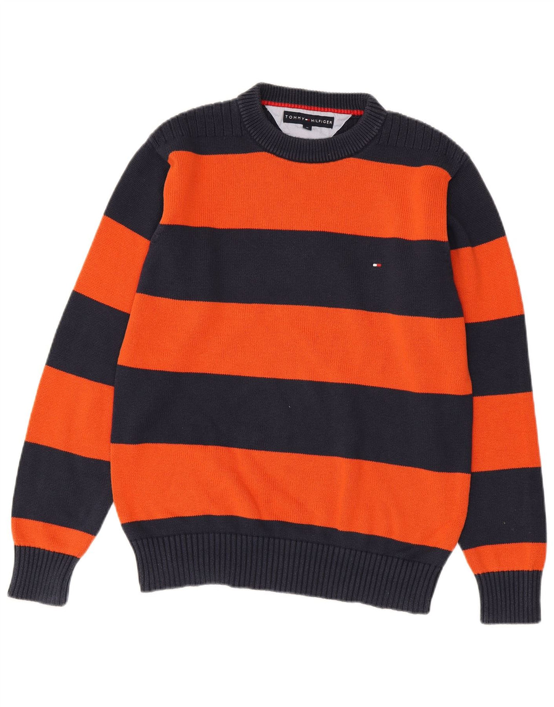 Tommy Hilfiger Jersey con cuello redondo para hombre, color azul marino medio