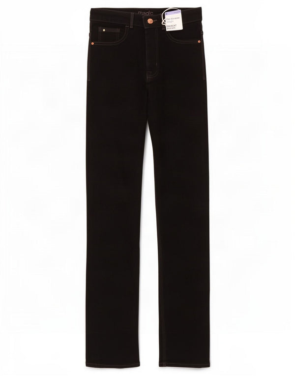 Marks & Spencer Jeans rectos The Sienna para mujer UK 8 Small W26 L30 Negro