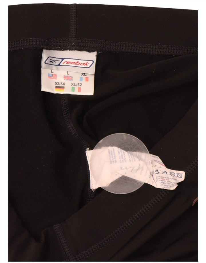 Reebok Pantalones cortos deportivos para mujer UK 44 Grande Poliéster negro