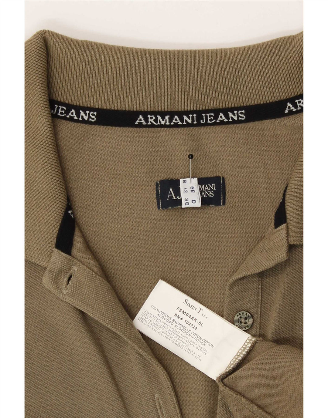 Armani Polo para mujer Reino Unido 12 Algodón caqui mediano