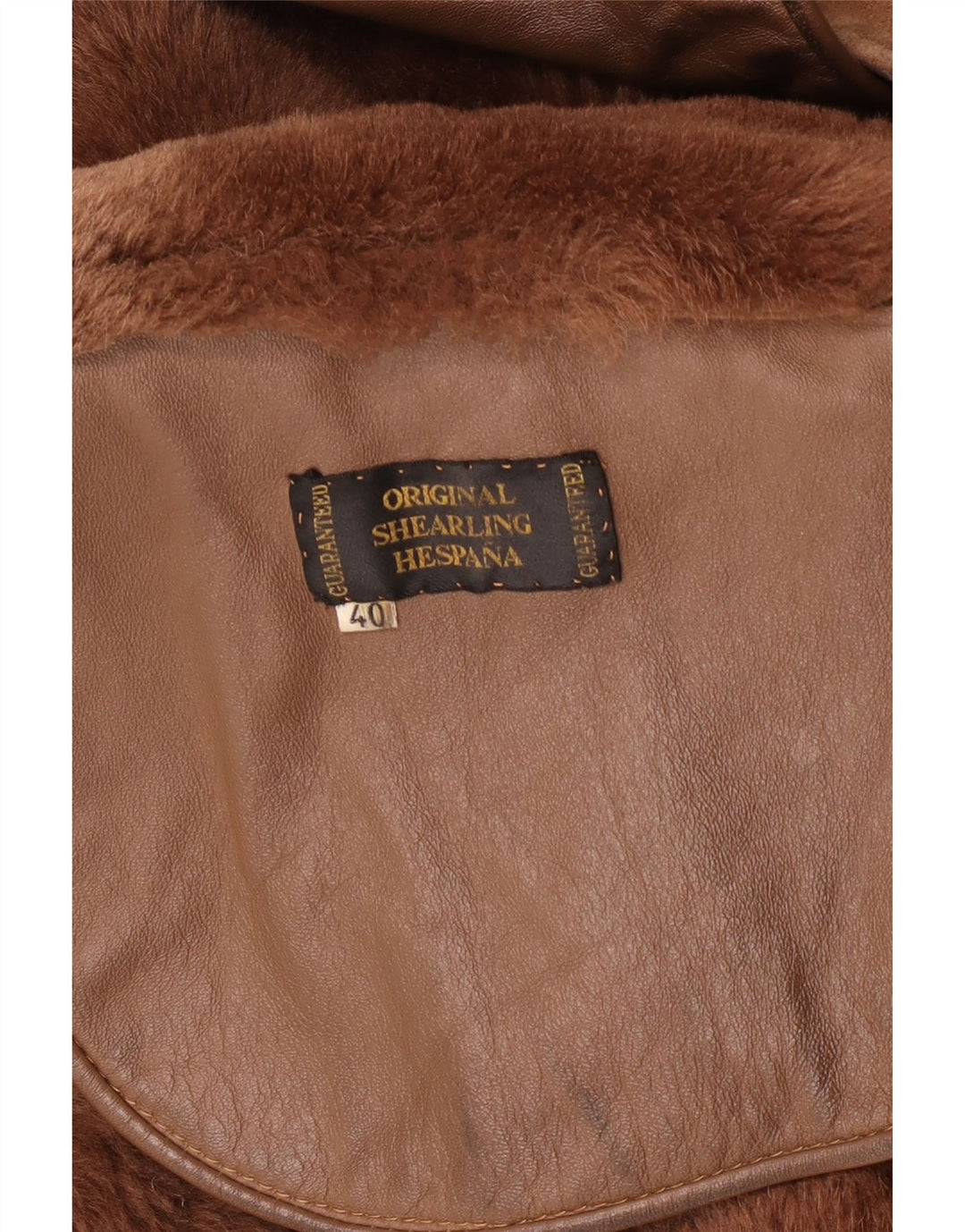 Vintage mujer chaqueta de shearling de gran tamaño EU 40 Medium Brown Shearling