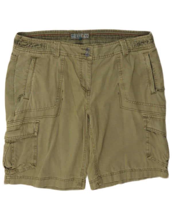 Pantalones cortos cargo para mujer Fat Face UK 18 XL W38 Algodón verde