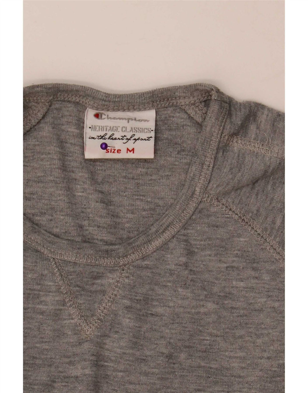Champion Heritage Classics Top de manga larga para mujer UK 42 Gris medio moteado