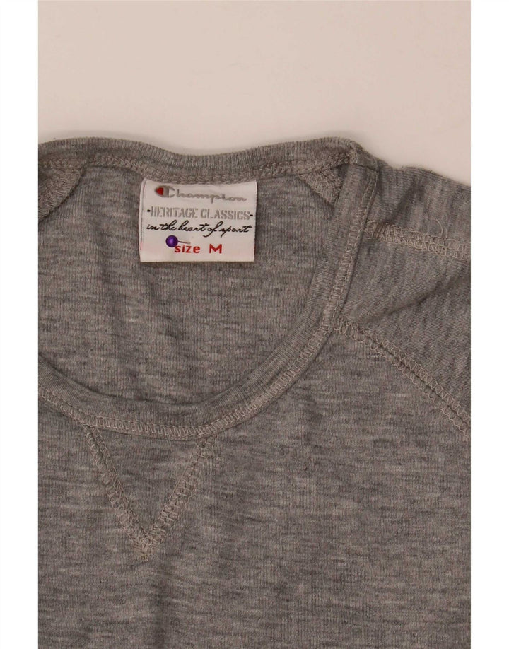 Champion Heritage Classics Top de manga larga para mujer UK 42 Gris medio moteado