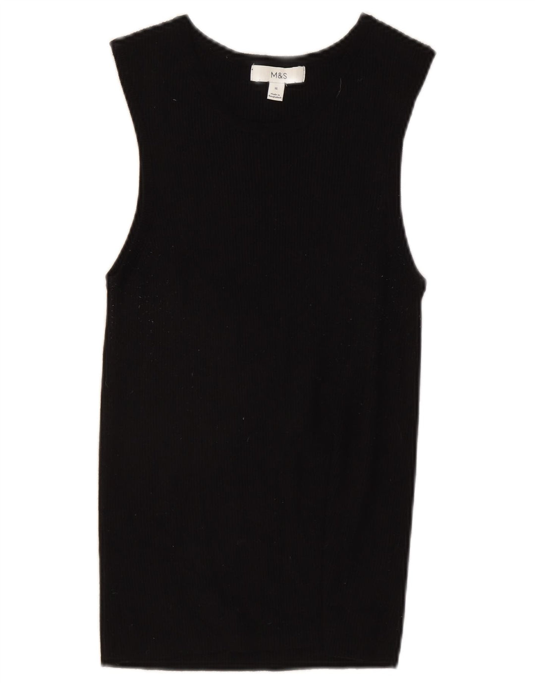 Marks & Spencer Top sin mangas para mujer UK 46 Large Viscosa negra