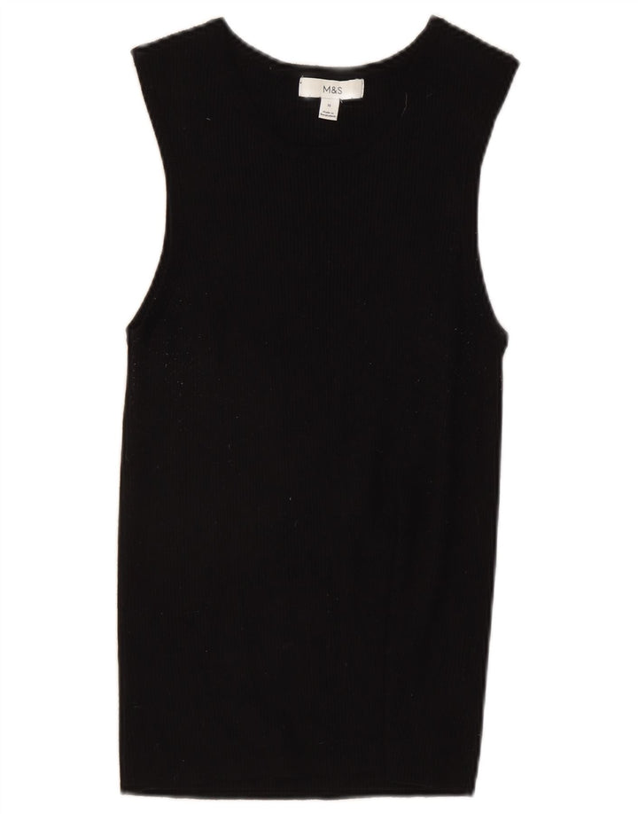 Marks & Spencer Top sin mangas para mujer UK 46 Large Viscosa negra