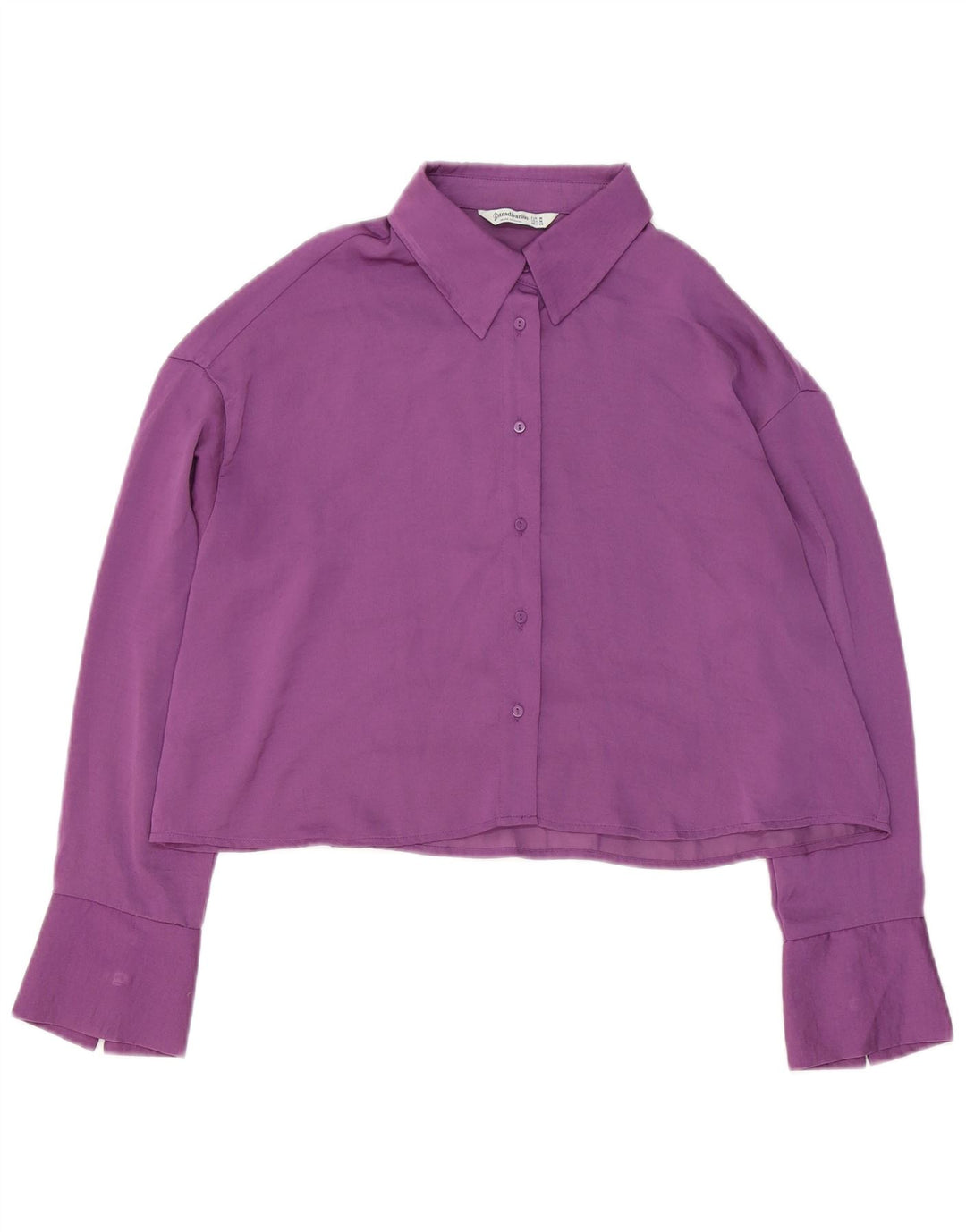 Stradivarius Blusa corta extragrande para mujer UK 44 Medio Púrpura