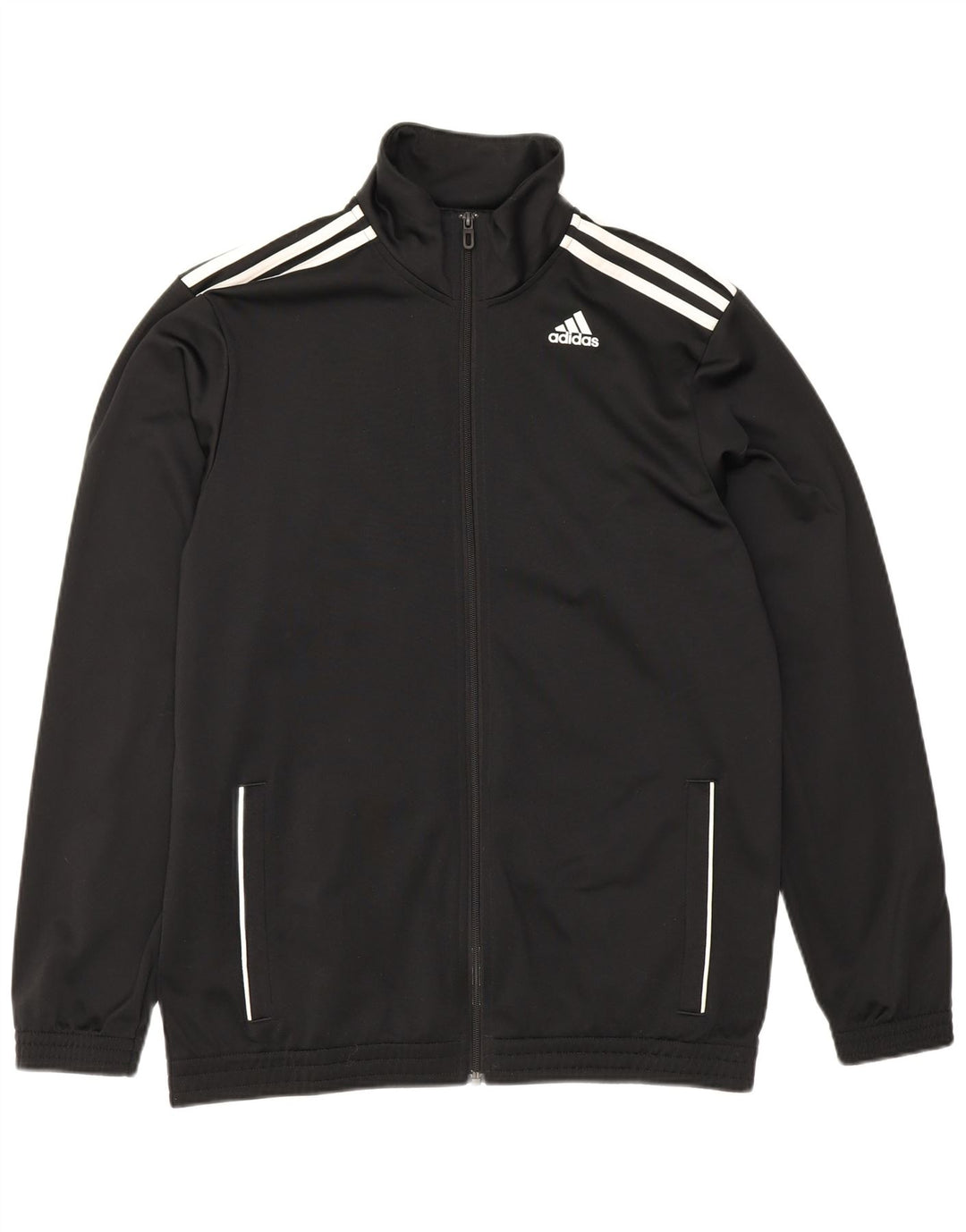 Adidas - Chaqueta de chándal para hombre, talla grande, poliéster negro