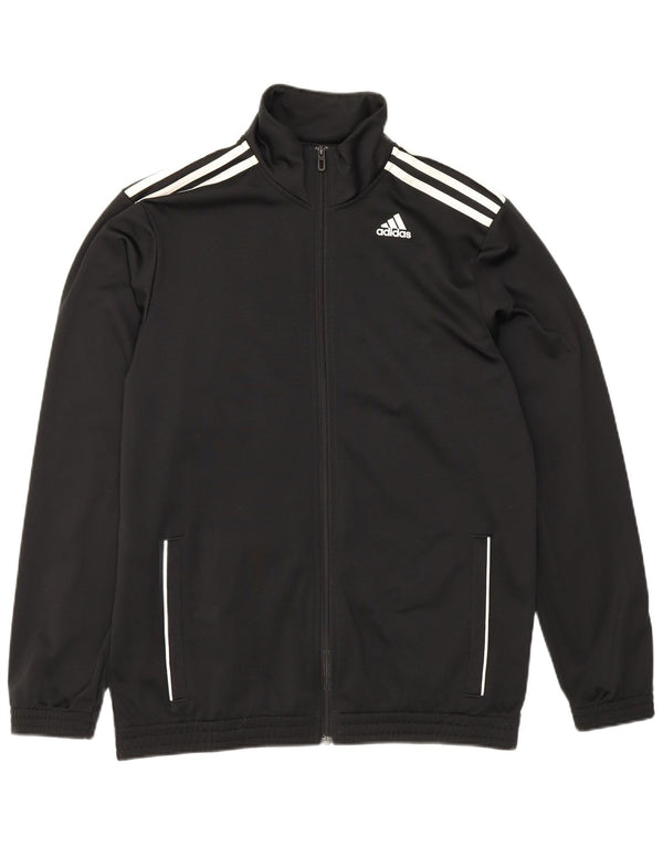 Adidas - Chaqueta de chándal para hombre, talla grande, poliéster negro