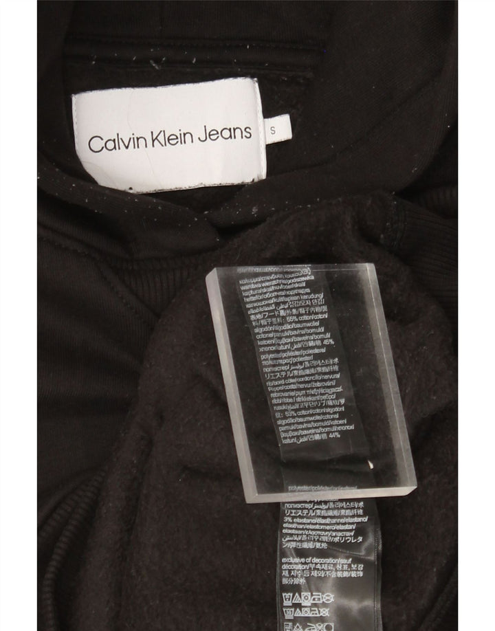 CALVIN KLEIN JEANS Jersey con capucha extragrande para mujer UK 10 Small Black