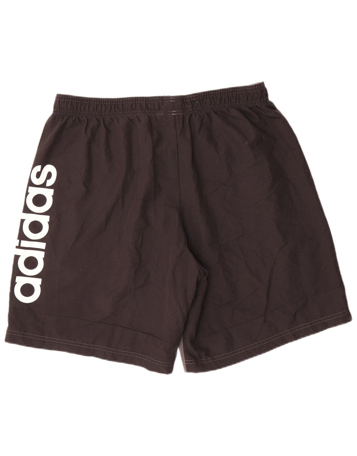 Adidas Pantalones cortos deportivos gráficos para hombre XL Gris Colorblock Poliéster
