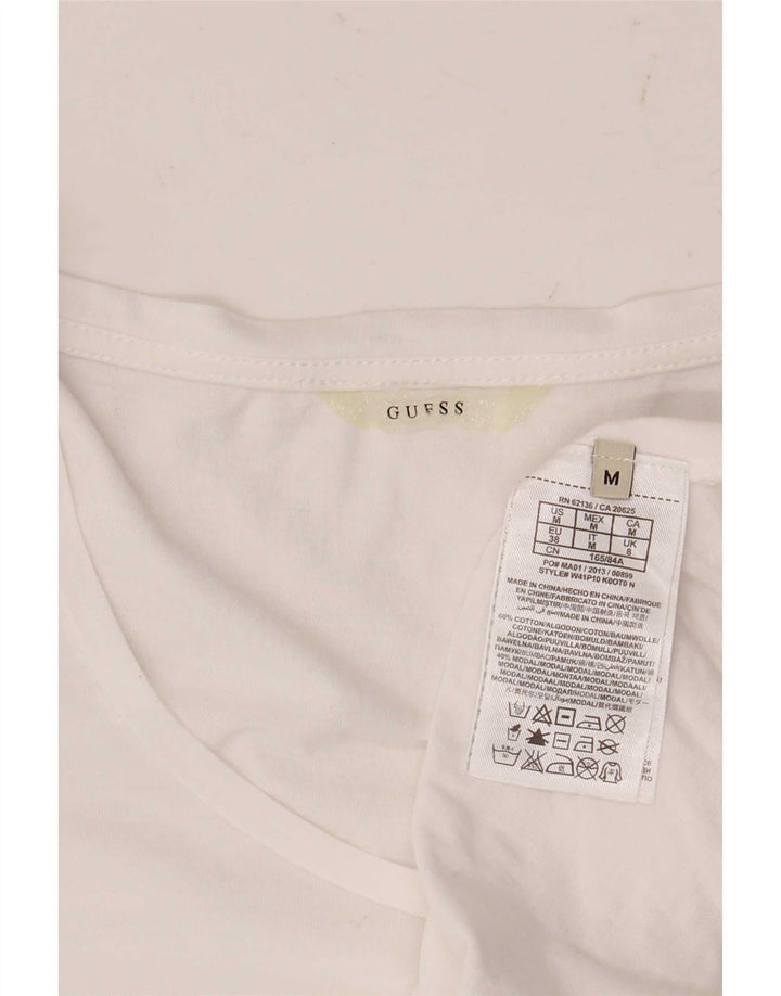 Guess Camiseta para Mujer Top UK 8 Small White Cotton