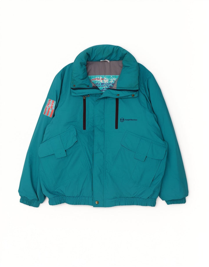 Sergio Tacchini Chaqueta de esquí acolchada para hombre UK 42 XL Poliéster verde