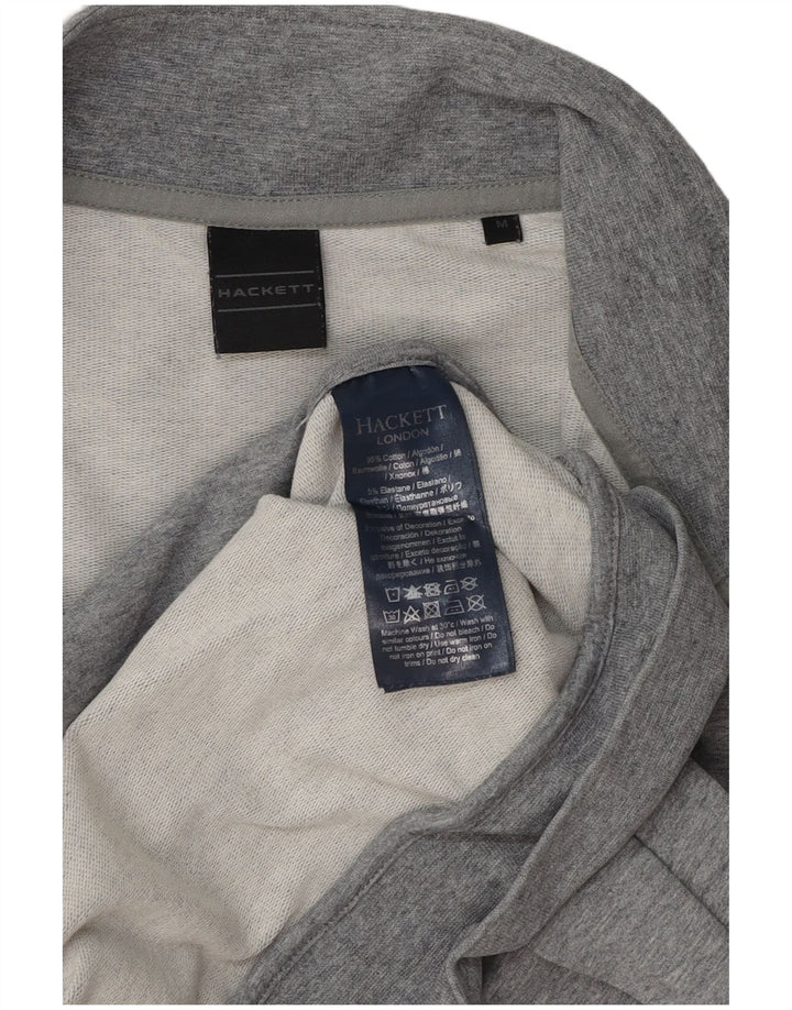 Hackett Hombre Chándal Top Chaqueta Algodón Gris Medio