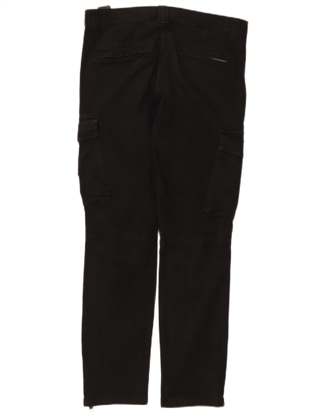 CALVIN KLEIN Pantalones cargo ajustados para hombre W30 L29 Algodón negro