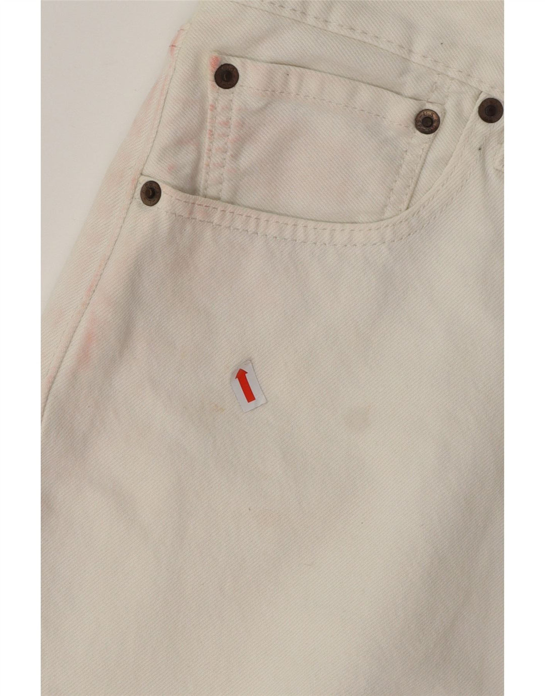 LEVI'S Pantalones cortos de mezclilla para hombre W36 Algodón blanco grande