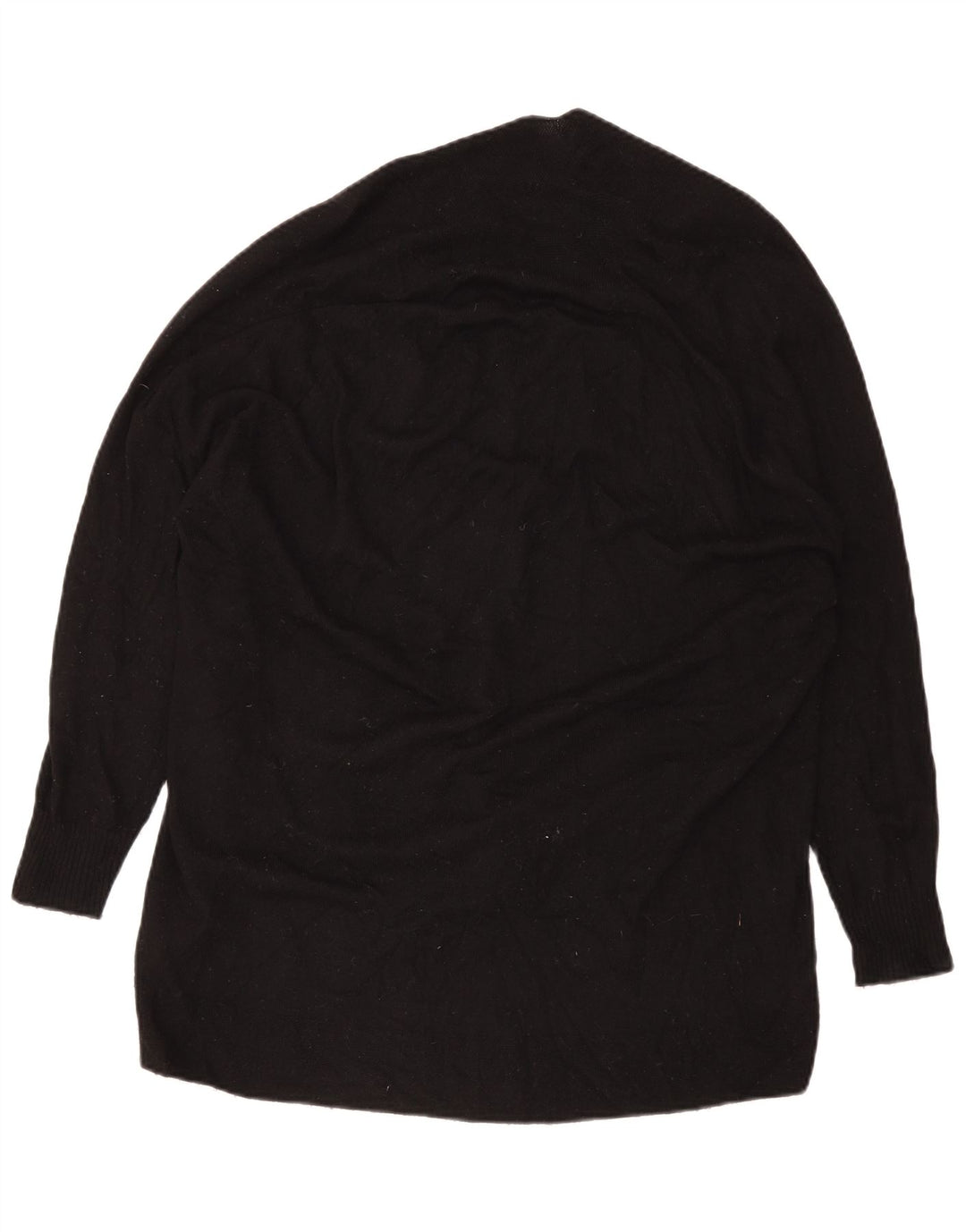 Zara Mujer Suéter Cárdigan Extragrande UK 10 Small Lana Negra