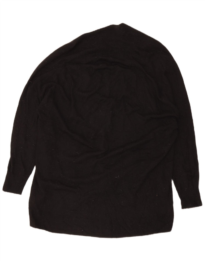 Zara Mujer Suéter Cárdigan Extragrande UK 10 Small Lana Negra