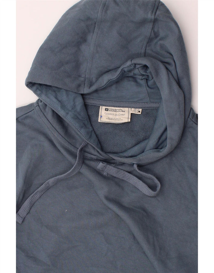 MOUNTAIN WAREHOUSE Womens Oversized Hoodie Jumper UK 12 Medium Blue Cotton Vintage Mountain Warehouse and Second-Hand Mountain Warehouse from Messina Hembry 