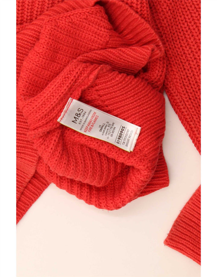 Marks & Spencer - Jersey de cuello redondo para hombre, talla pequeña, algodón rojo
