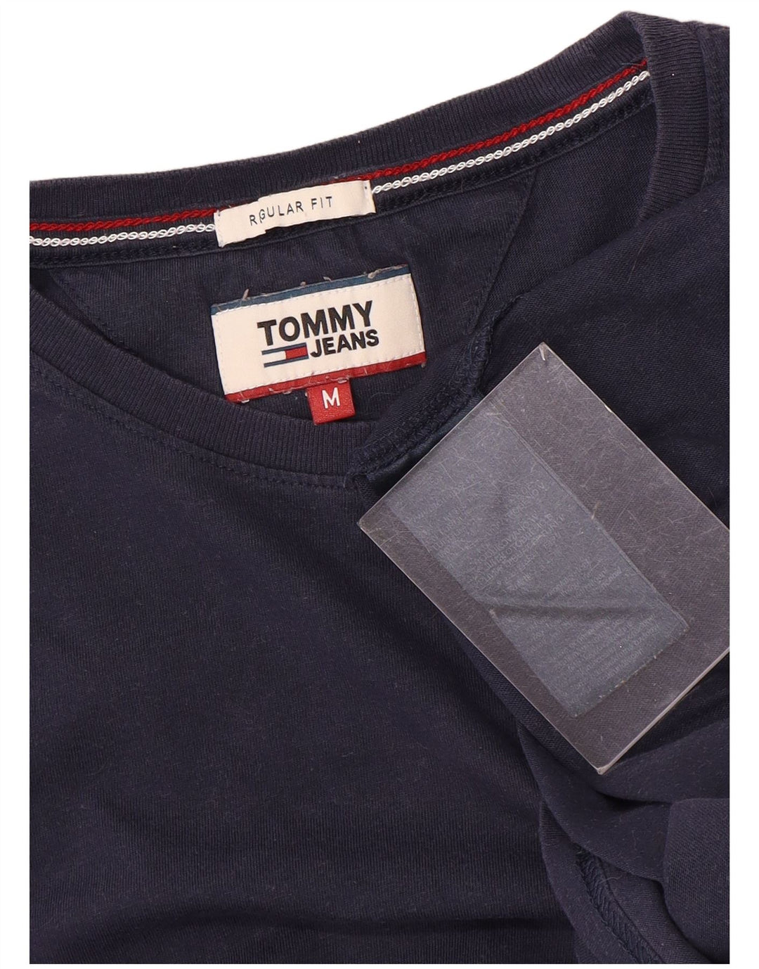Tommy Hilfiger Camiseta Regular Fit para Hombre Top Medium Azul Marino Algodón