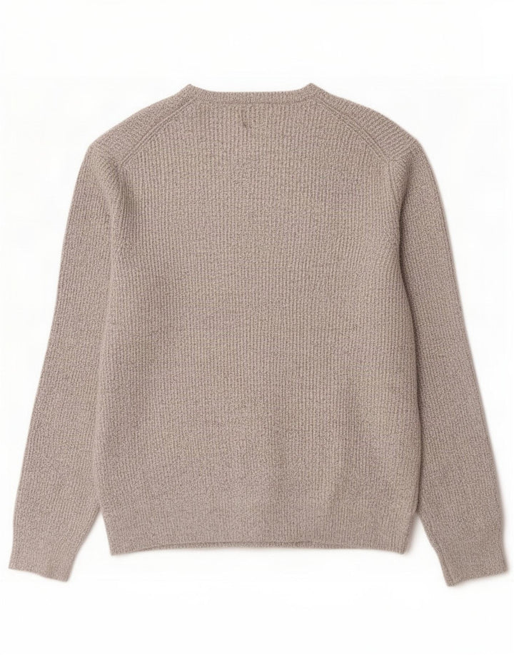 Marks & Spencer - Jersey de cuello redondo para hombre, talla grande, poliamida beige
