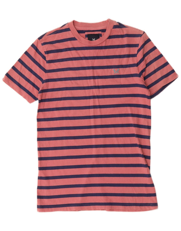 Crew Clothing Camiseta para hombre Top Pequeño Algodón a rayas rosa