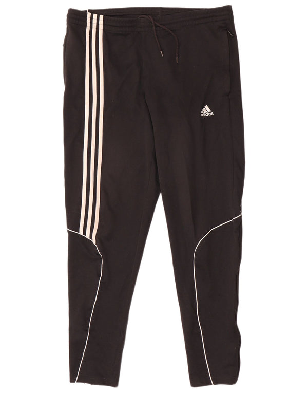 Adidas Mens Climalite Tracksuit Trousers Medium Black Colourblock Polyester