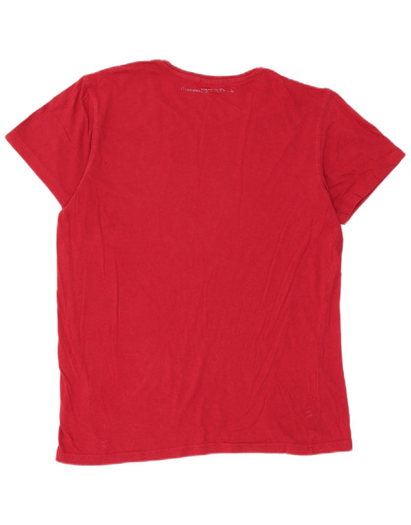 Gianfranco Ferre Camiseta gráfica para mujer Top IT 50 XL Algodón rojo