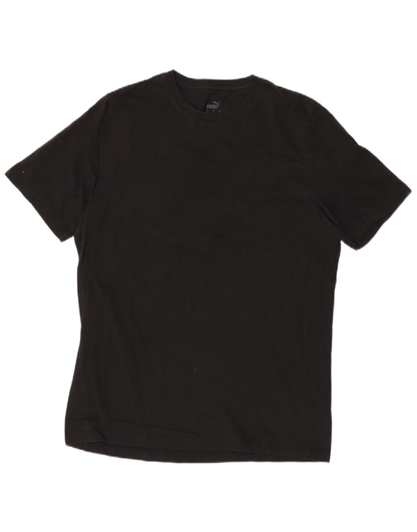Puma - Camiseta para hombre, talla grande, algodón negro