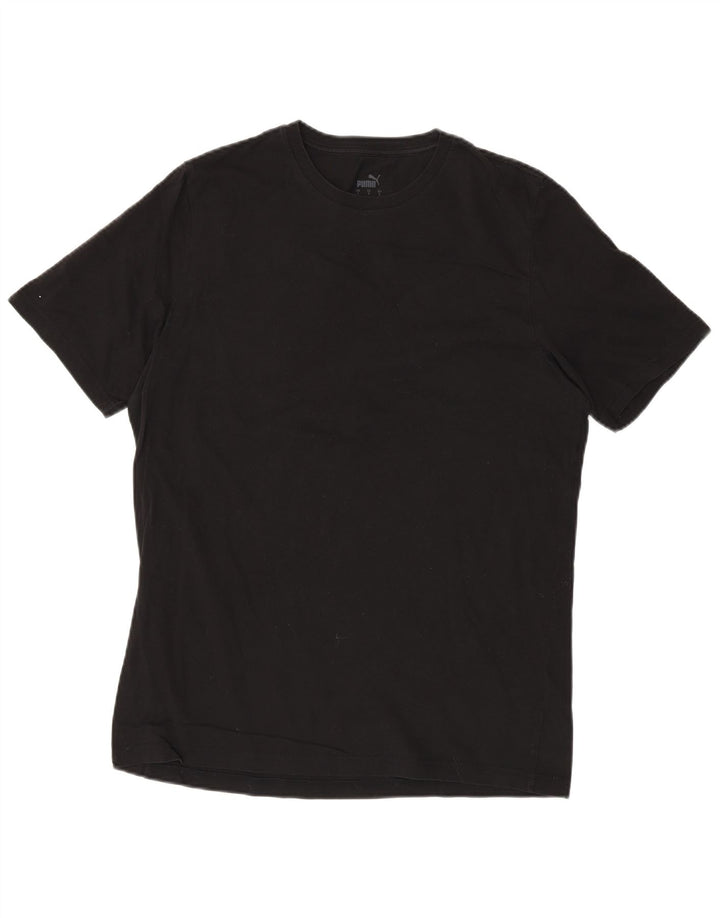 Puma - Camiseta para hombre, talla grande, algodón negro