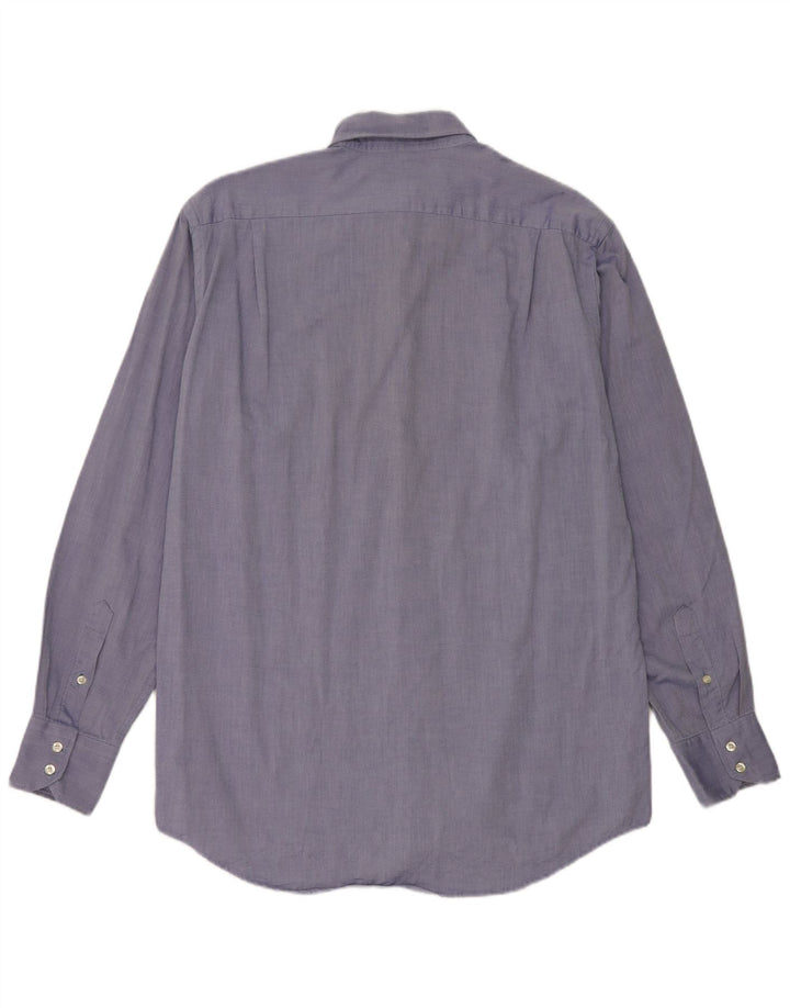 Camisa Lacoste Hombre Talla 40 Algodón Azul Medio