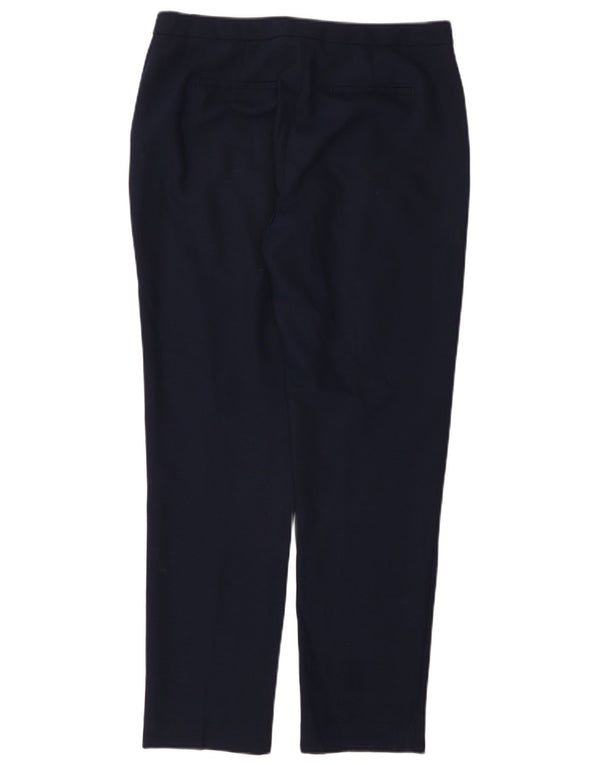 Reiss Pantalones chinos ajustados para mujer UK 12 Medium W32 L29 Lana azul marino