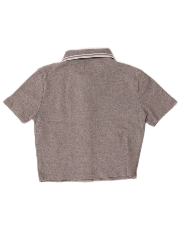 Superdry Blusa corta de manga corta para mujer UK 6 XS Algodón moteado gris