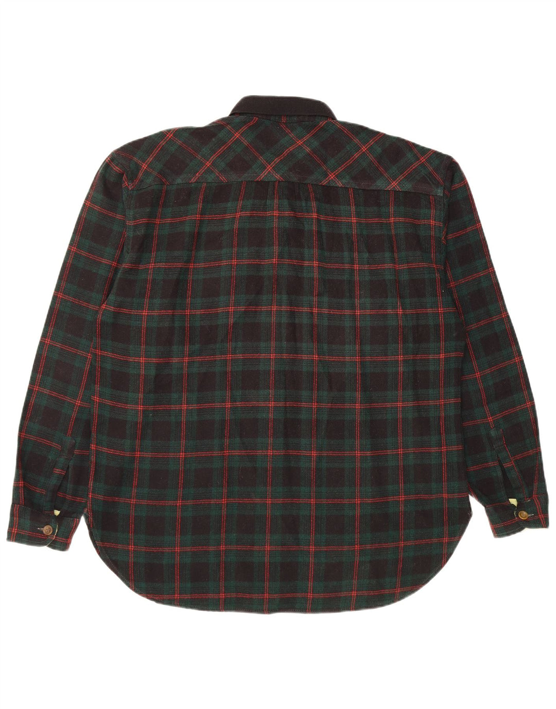 Camisa de franela Casucci para hombre Poliacrílico a cuadros verdes grandes