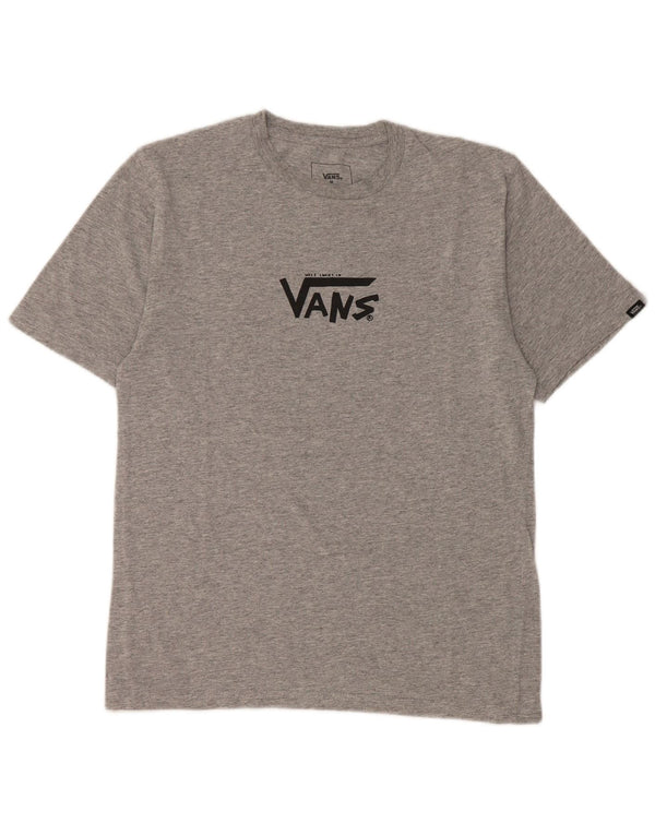 VANS Camiseta gráfica de ajuste personalizado para niños 10-11 años Gris medio moteado