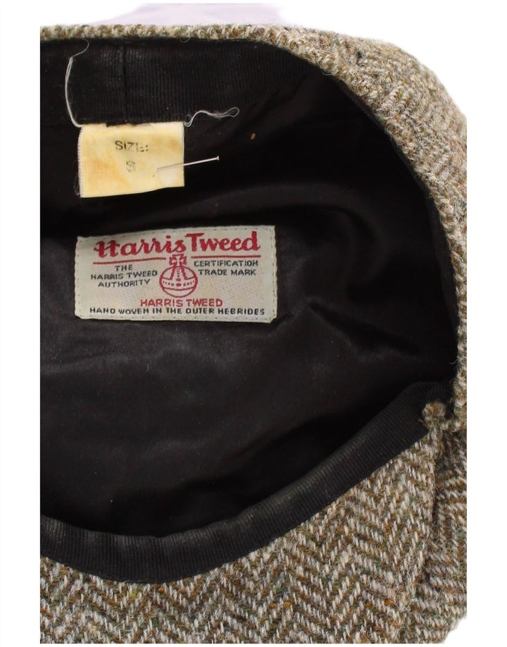 Harris Tweed Gorra plana para hombre Pequeña Gris Espiga Nueva Lana Clásica