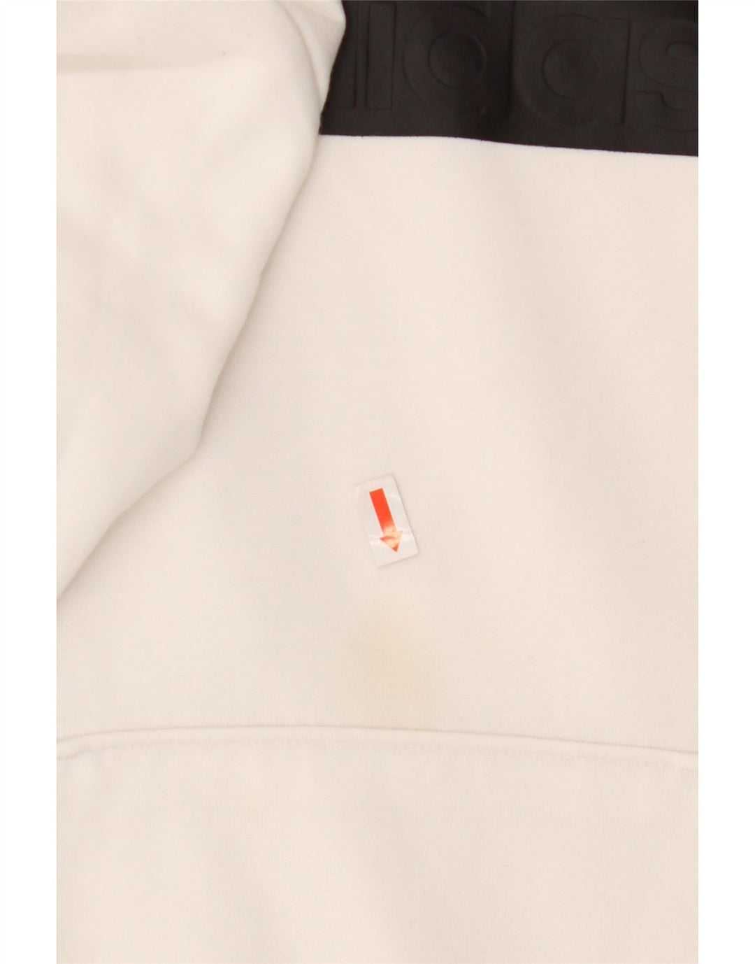 Adidas Sudadera con capucha gráfica para mujer UK 8/10 Small White Poliéster