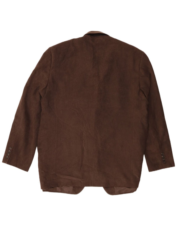 Marks & Spencer Chaqueta tipo blazer de pana con 3 botones para hombre UK 46 XL Marrón