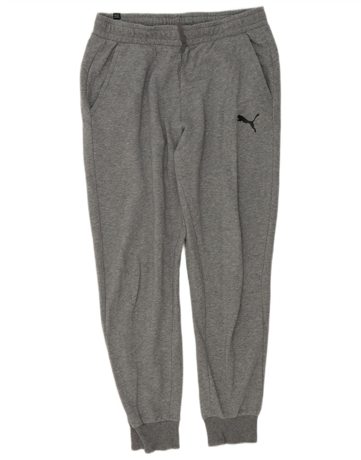 PUMA Pantalones de chándal para hombre Joggers Large Grey Cotton