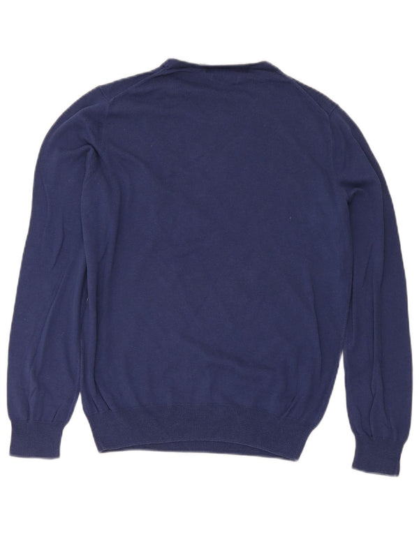 Zara Hombre Jersey Cuello Redondo Jersey Medio Seda Azul Marino