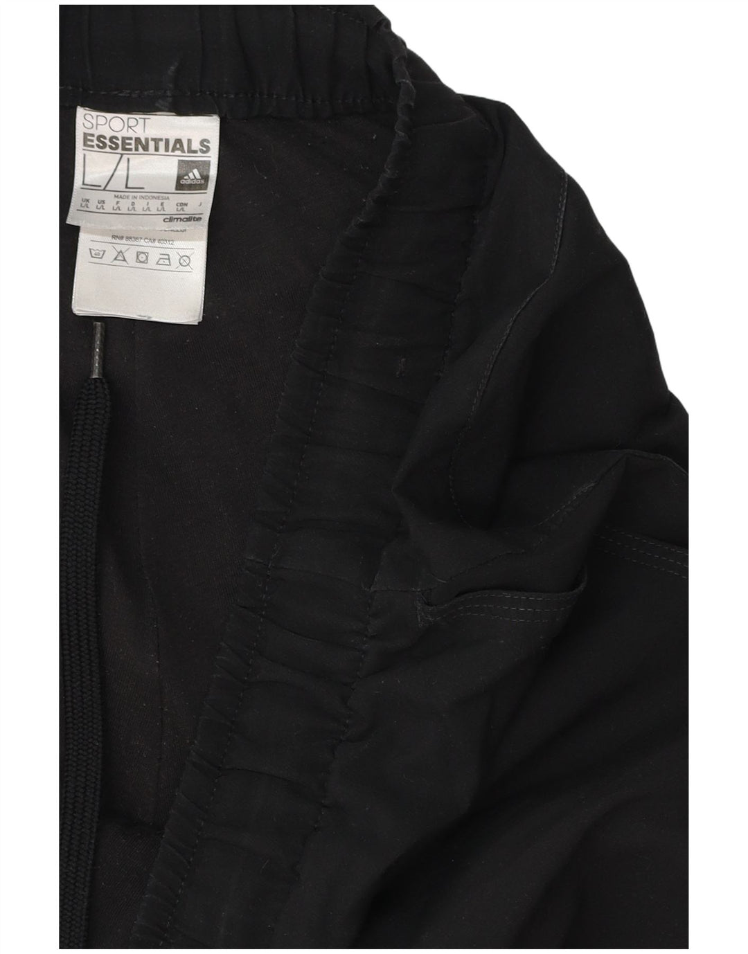 Adidas Hombre Climalite Chándal Pantalones Joggers Grande Negro Poliéster
