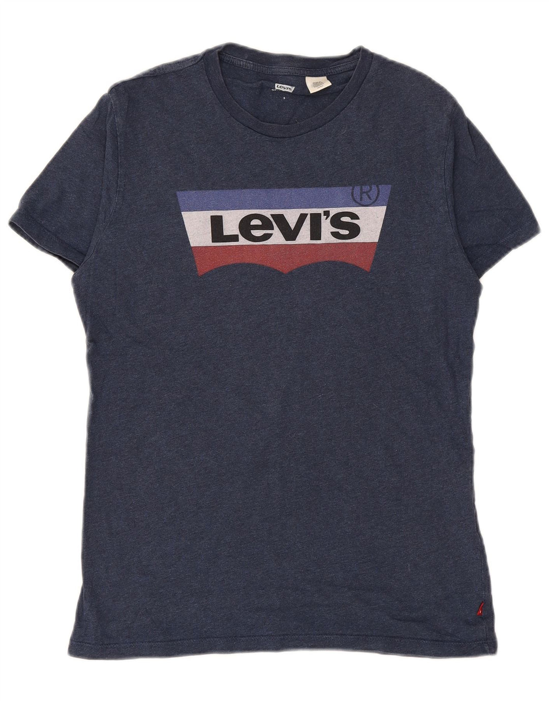 LEVI'S Camiseta gráfica para hombre Top Small Azul marino Algodón